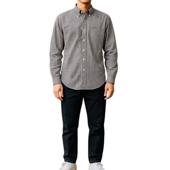 POLO RALPH LAUREN Shirt Men's Small Purple White Plaid Classic Fit Button Down - Picture 3 of 16